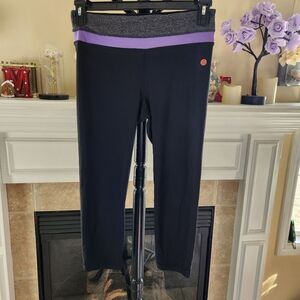 Vogo Black and Purple Athletic Leggings